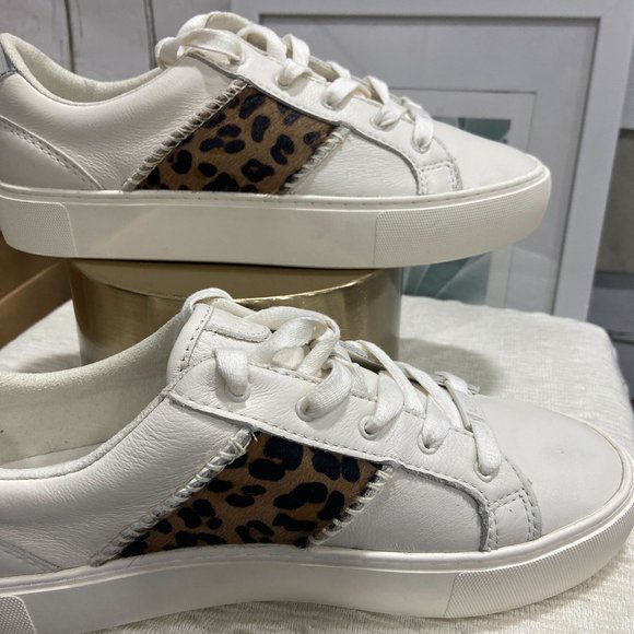 UGG Women's Dinale Exotic Sneakers - Coconut Milk/Leopard 8.5M - Picture 2 of 13